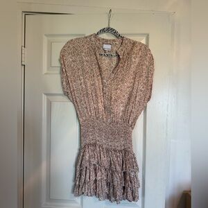 MISA LOOKALIKE Pink Patterned Dress